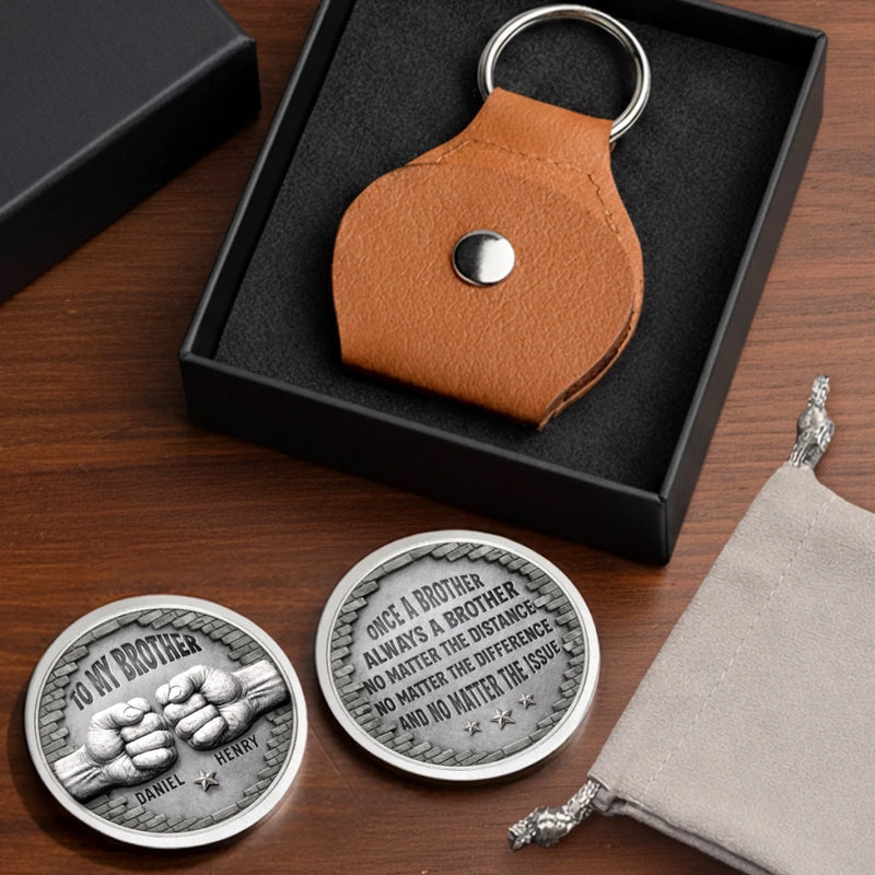 Custom Pocket Hug - Personalized Birthday Gifts For Brother - Unbreakable Bond Of Brothers