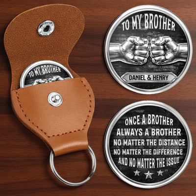 Custom Pocket Hug - Personalized Birthday Gifts For Brother - Brothers Through Every Challenge