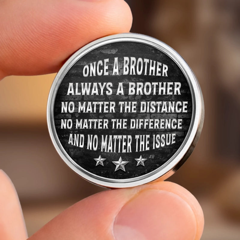 Custom Pocket Hug - Personalized Birthday Gifts For Brother - Brothers Through Every Challenge