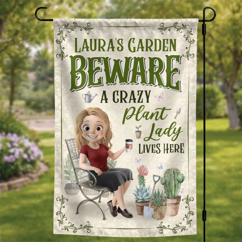 Custom Flag - Personalized Birthday Garden Gifts For Gardeners - Bloom Where You Grow