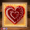 Custom Flower Shadow Box With LED Light - Personalized Mother's Day Birthday Gifts For Mom, Grandma - A Heart That Sparkles With Love