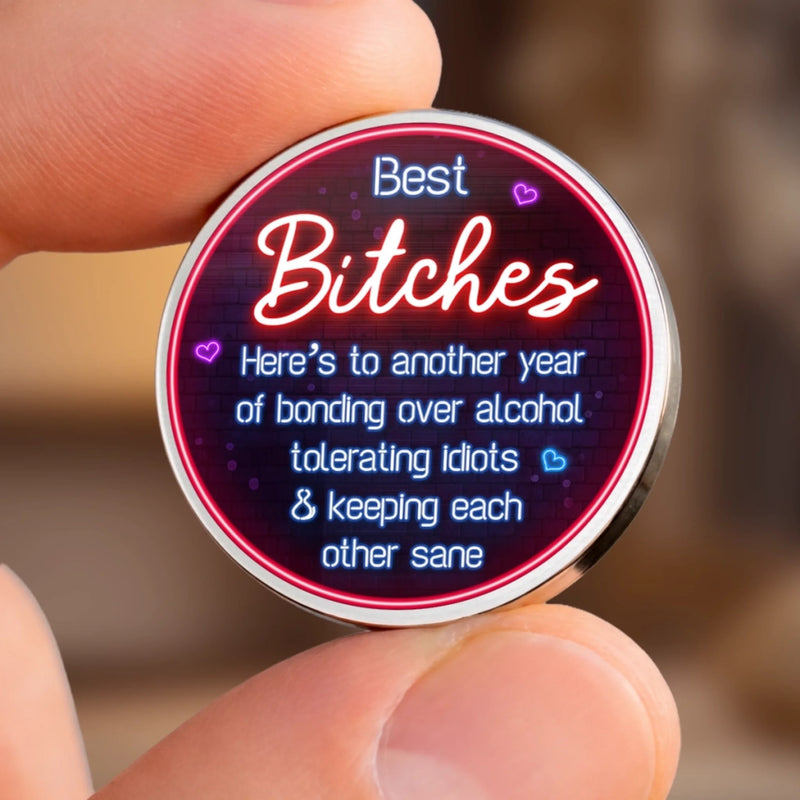 Custom Pocket Hug - Personalized Best Friend Birthday Gifts For Women, Besties, Sisters, BFF - Sip Happens Together