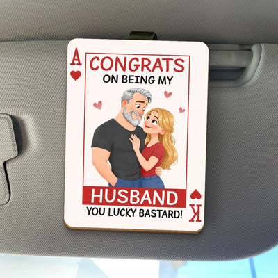 Custom Car Visor Clip - Personalized Anniversary Wedding Gifts For Husband And Wife, Him And Her - Always Better Together