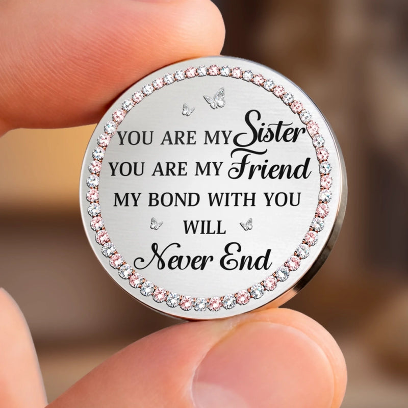 Custom Pocket Hug - Personalized Best Friend Birthday Gifts For Women, Besties, Sisters, BFF - Always Stand Together
