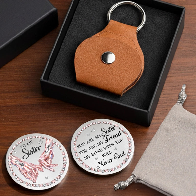 Custom Pocket Hug - Personalized Best Friend Birthday Gifts For Women, Besties, Sisters, BFF - Always Stand Together