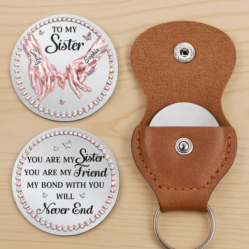 Custom Pocket Hug - Personalized Best Friend Birthday Gifts For Women, Besties, Sisters, BFF - Always Stand Together