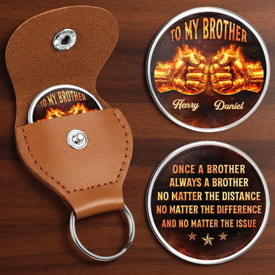 Custom Pocket Hug - Personalized Birthday Gifts For Brother - Standing With Brothers