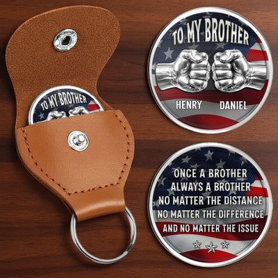 Custom Pocket Hug - Personalized America 250th Anniversary Gifts For Brother - Brotherhood That Never Breaks