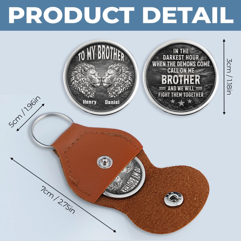 Custom Pocket Hug - Personalized Birthday Gifts For Brother - Brothers Stand Strong Together