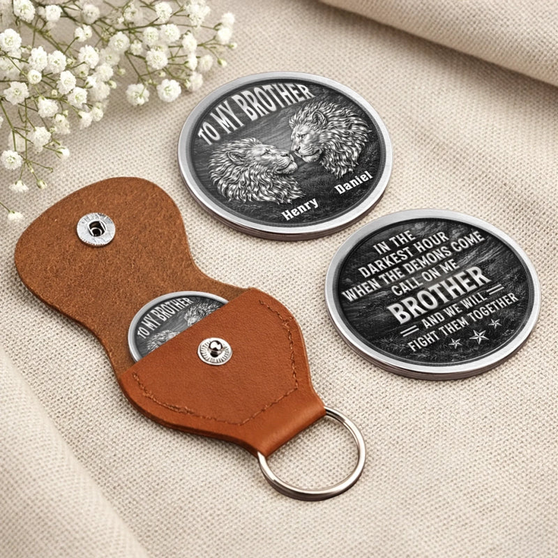 Custom Pocket Hug - Personalized Birthday Gifts For Brother - Brothers Stand Strong Together