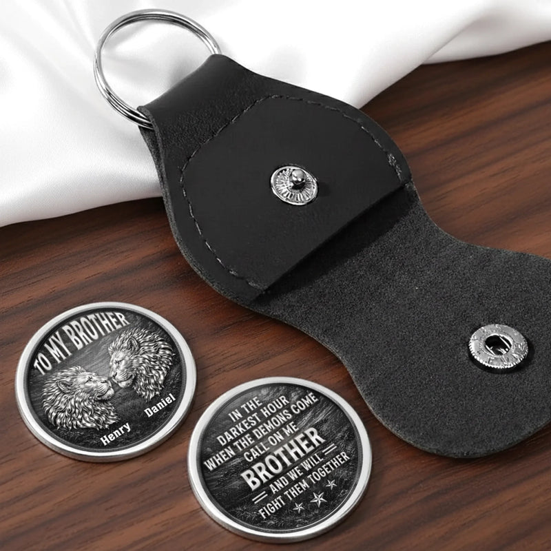 Custom Pocket Hug - Personalized Birthday Gifts For Brother - Brothers Stand Strong Together