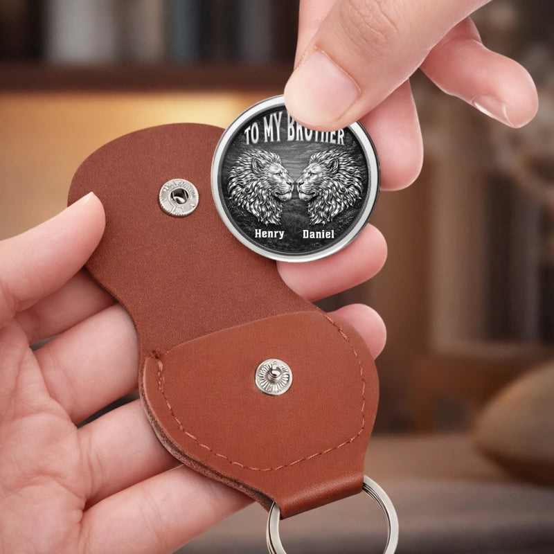 Custom Pocket Hug - Personalized Birthday Gifts For Brother - Brothers Stand Strong Together
