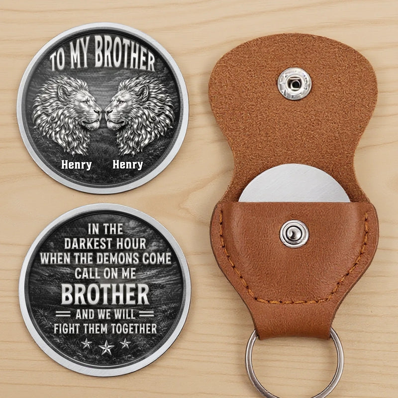 Custom Pocket Hug - Personalized Birthday Gifts For Brother - Brothers Stand Strong Together