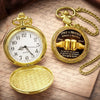 Custom Pocket Watch - Personalized Birthday Gifts For Brother - True Brotherhood Never Ends