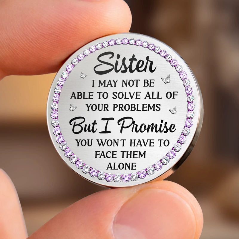 Custom Pocket Hug - Personalized Best Friend Birthday Gifts For Women, Besties, Sisters, BFF - Ride Or Die Sister