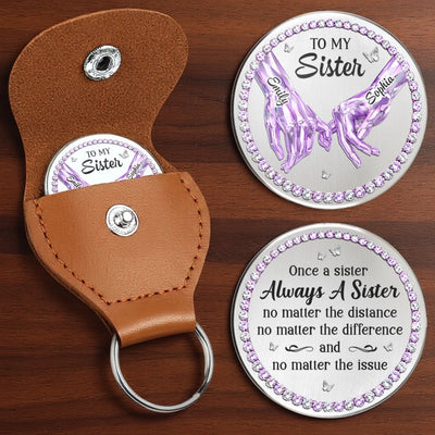 Custom Pocket Hug - Personalized Best Friend Birthday Gifts For Women, Besties, Sisters, BFF - Miles Apart, Still Close