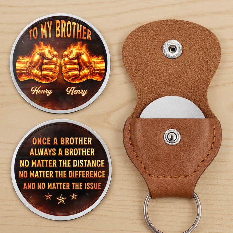Custom Pocket Hug - Personalized Birthday Gifts For Brother - Standing With Brothers
