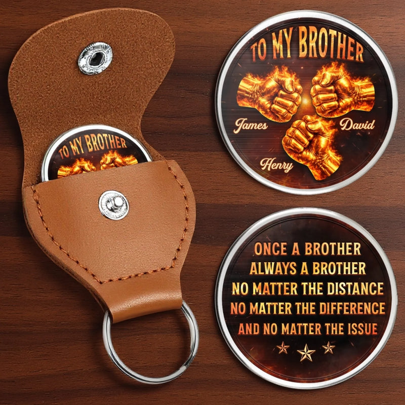 Custom Pocket Hug - Personalized Birthday Gifts For Brother - Always Standing With Brothers