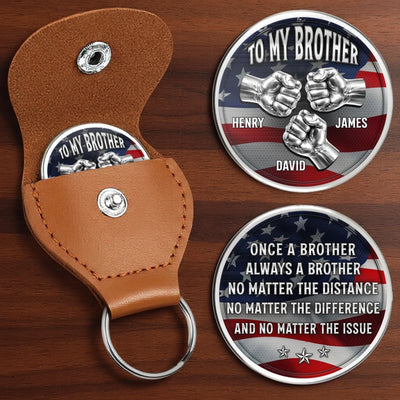 Custom Pocket Hug - Personalized America 250th Anniversary Gifts For Brother - Brotherhood Never Breaks