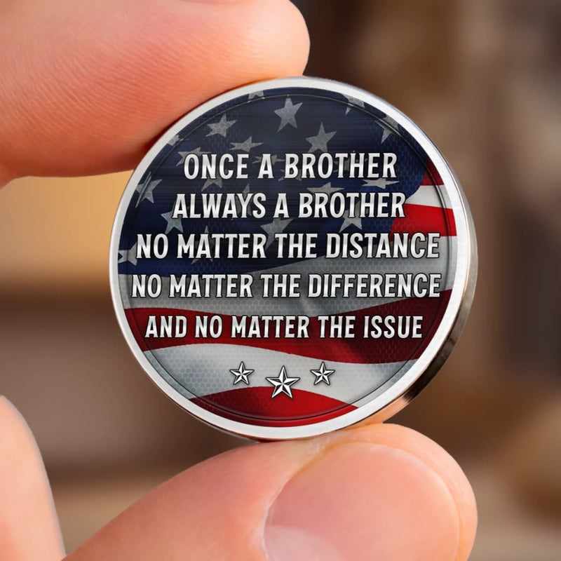 Custom Pocket Hug - Personalized America 250th Anniversary Gifts For Brother - Brotherhood Never Breaks