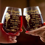 Custom Wine Glass - Personalized Mother's Day Birthday Gifts For Daughter - A Mother’s Proud Moment