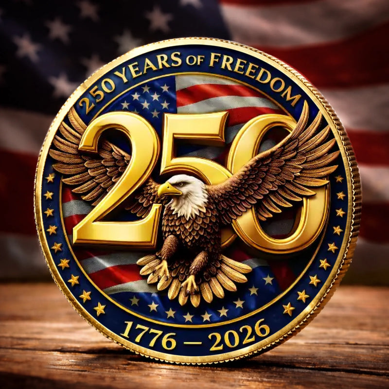 Commemorative Keepsake Coin - America 250th Anniversary Gifts For Women, Men - United In Freedom And Pride