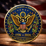 Commemorative Keepsake Coin - America 250th Anniversary Gifts For Women, Men - Strong Roots Bright Future