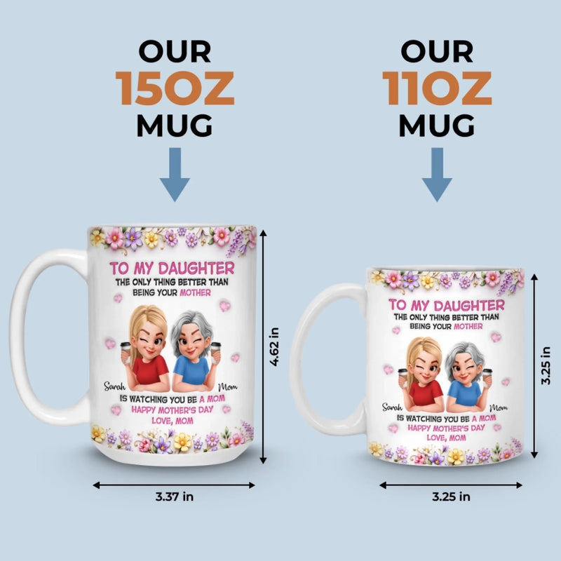 Custom 3D Inflated Effect Printed Mug - Personalized Mother's Day Gifts For Mom, Daughter - Queen Of My Family