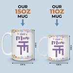 Custom Scrabble 3D Inflated Effect Printed Mug - Personalized Mother's Day Birthday Gifts For Mom, Grandma - Blessed This Mother’s Day