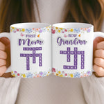 Custom Scrabble 3D Inflated Effect Printed Mug - Personalized Mother's Day Birthday Gifts For Mom, Grandma - Blessed This Mother’s Day