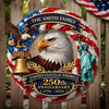 Custom Wood Sign - Personalized America 250th Anniversary Gifts For Mom, Dad, Brother, Sister, Kids - Freedom On Wheels