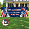 Custom Polyester Outdoor Banner - Personalized America 250th Anniversary Gifts For Mom, Dad, Brother, Sister, Kids - Party Like It’s 1776