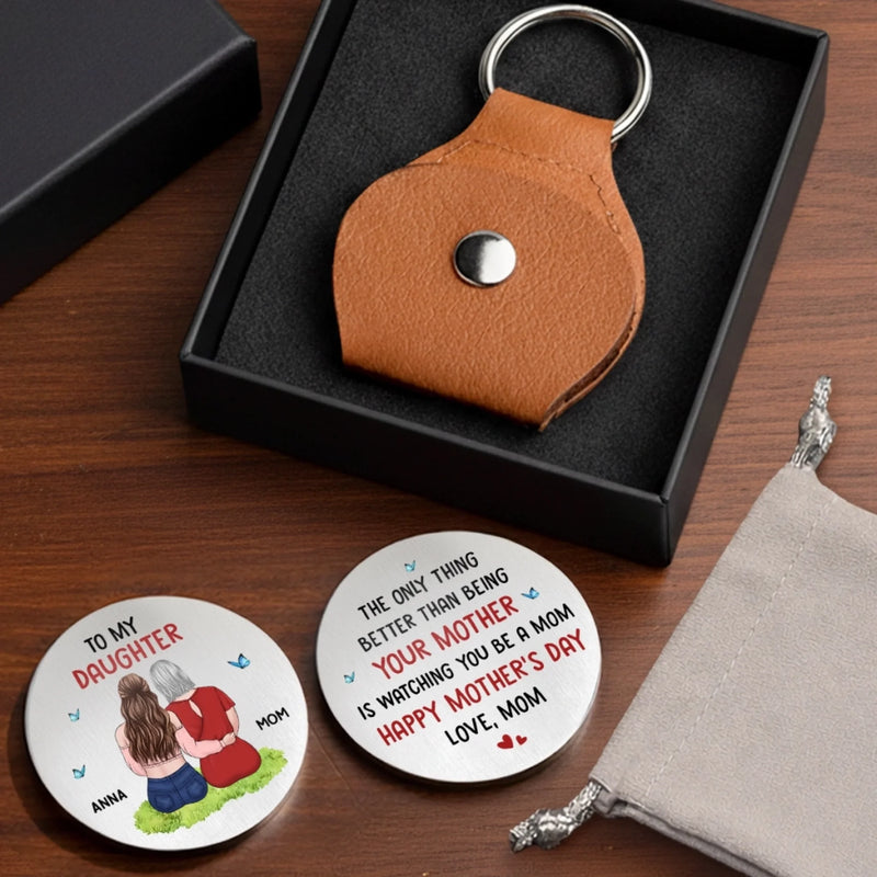 Custom Pocket Hug - Personalized Mother's Day Birthday Gifts For Daughter - My Girl, Now A Mom