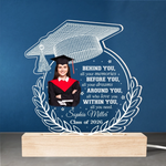 Custom Photo Around You, All Who Love You - Family Personalized Custom Shaped 3D LED Light - Graduation Gift For Family
