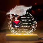 Custom Photo Around You, All Who Love You - Family Personalized Custom Shaped 3D LED Light - Graduation Gift For Family