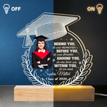 Custom Photo Around You, All Who Love You - Family Personalized Custom Shaped 3D LED Light - Graduation Gift For Family