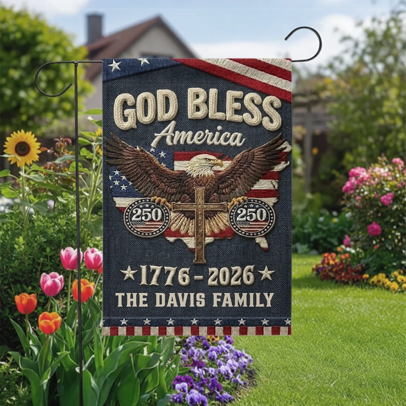 Custom Flag - Personalized America 250th Anniversary Gifts For Mom, Dad, Brother, Sister, Kids - Courage Built Our Future