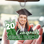 Custom Photo Proud Beyond Words - Family Personalized Custom Car Ornament - Acrylic Custom Shaped - Graduation Gift For Family Members, Siblings, Brothers, Sisters