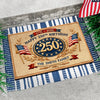 Custom Home Decor Decorative Mat - Personalized America 250th Anniversary Gifts For Mom, Dad, Brother, Sister, Kids - A Legacy Of Liberty
