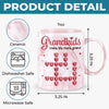 Custom Scrabble 11oz Pink Marble Mug - Personalized Birthday Gifts For Mom, Grandma - Official Grandkid Spoiler
