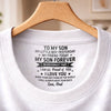 Custom Inside Neck Print T-Shirt - Personalized Birthday Gifts For Son, Daughter - My Son Forever