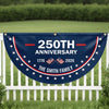 Custom Non-Pleated Fan Flag - Personalized America 250th Anniversary Gifts For Mom, Dad, Brother, Sister, Kids - Family Is Our Strength
