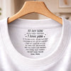 Custom Inside Neck Print T-Shirt - Personalized Birthday Gifts For Son, Daughter - Keep Moving Forward
