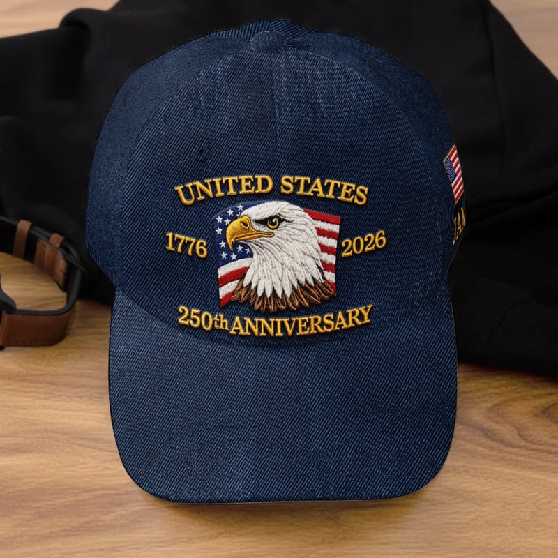 Custom Hat, All Over Print Classic Cap - Personalized America 250th Anniversary Gifts For Women, Men - Freedom Is Our Legacy