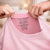 Custom Inside Neck Print T-Shirt - Personalized Birthday Gifts For Daughter - Straighten Your Crown, Girl