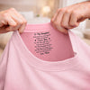Custom Inside Neck Print T-Shirt - Personalized Birthday Gifts For Daughter - Even Far Away, I’m With You