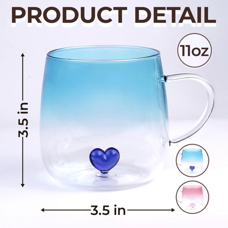 Custom Gradient Glass Mug - Personalized Birthday Gifts For Mom, Grandma - Forever In Bloom, Grandma