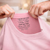 Custom Inside Neck Print T-Shirt - Personalized Memorial Sympathy Gifts For Loss Of Mom, Dad - Gone But Never Forgotten