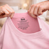 Custom Inside Neck Print T-Shirt - Personalized Birthday Gifts For Mom, Son - Crafted With Love