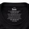 Custom Inside Neck Print T-Shirt - Personalized Birthday Gifts For Mom, Son - Crafted With Love